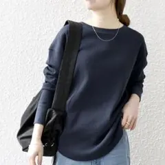 SHIPS any:〈洗濯機可能〉ワッフルレースアップラウンドヘム プルオーバー