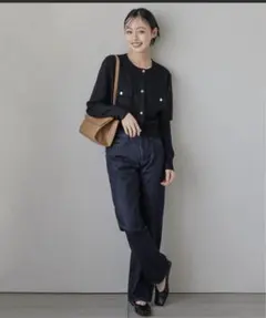 【完売品】AMELY ショートニットカーディガン ブラック