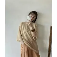 【美品】CLANE LAYERED SHEER TOPS オレンジ 01のサムネイル
