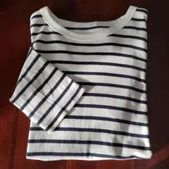 白黒ストライプ 長袖カットソー