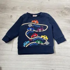 MIKIHOUSE✴︎車　ワッペン刺繍トレーナー 80 コットン　男の子