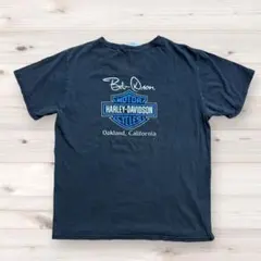 ハーレーダビッドソン ©️90年代　両面プリント フェード Tシャツ 黒