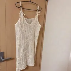 kastane 【前後2WAY】フラワーレースミニワンピース