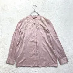 セブンデイズサンデイ【M】くすみピンク レースブラウス 花柄レース フェミニンのサムネイル