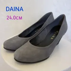 DIANA ダイアナ パンプス スエードグレー　24cm　ウェッジソール