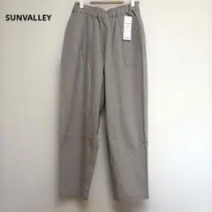 SUN VALLEY リネン混 テーパードパンツ ベージュ Mのサムネイル