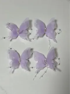 蝶デザイン ヘアピン 4個セット