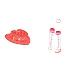【即購入不可】アイプリバース コスメティックレッド アクセ＆シューズ