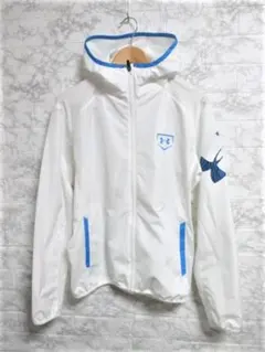 ☆アンダーアーマー ビッグプリント パーカー/メンズ/SM/ホワイト☆新品
