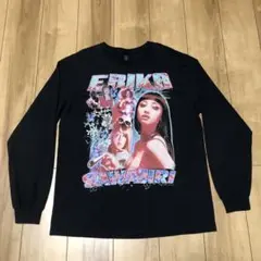 美品/ERIKA SAWAJIRI フォトプリント 長袖カットソー(L)ブラックのサムネイル