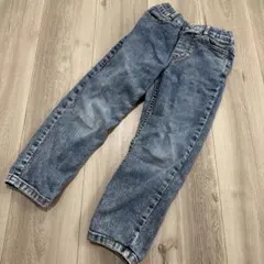 ジーユー　デニムブルー ストレートレッグパンツ