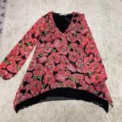 花柄　シア　チュニックのサムネイル