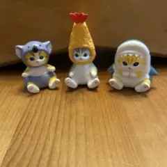 猫のフィギュア 3体セット コスチューム