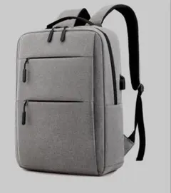 【グレー】ビジネスリュック PC収納 多機能 防水 大容量