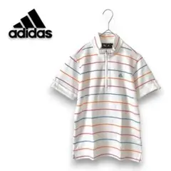 adidas アディダス ハーフジップ ゴルフウェア ポロシャツ M 【古着】