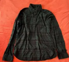 無印良品 新品未使用 ダークグリーン 長袖 シャツ ネルシャツ BDシャツ