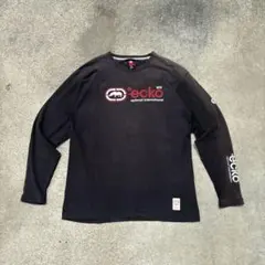 90s Ecko ロゴプリント 長袖カットソー 黒 フェードのサムネイル