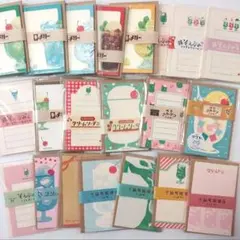 古川紙工　そえぶみ箋　おすそわけ　23柄　各2枚　クリームソーダ柄　封筒付き