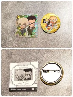 【名探偵コナン】 安室透（降谷零）・風見裕也 SRステッカー＆缶バッジ