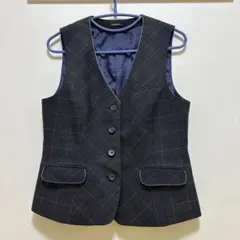 値下げ交渉⭕️✨ボンオフィス　ベスト チェック柄 事務服のサムネイル
