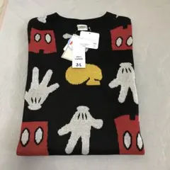 ミッキー ミッキーマウス ニット 総柄 長袖 セーター