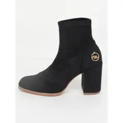 ブラックスエードアンクルブーツ