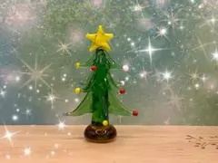 可愛い*°♡クリスマス★グリーンツリー☆ミニチュア　ガラス細工☆