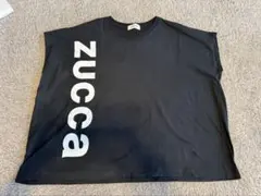 zucca 半袖オーバーサイズTシャツ ブラック　ロゴプリント【日本製】のサムネイル