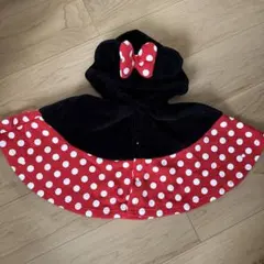（美品）ミニーマウス風フード付きポンチョ