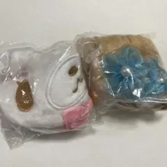 シュガーバニーズ ふわふわ巾着 しろうさ くろうさ