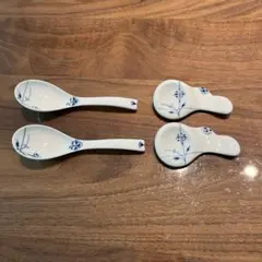 ブルーパルメッテのスプーンと箸置き 2セットのサムネイル
