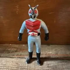 当時物】旧バンダイ 仮面ライダー1号 ミニソフビ 昭和レトロ マフラー