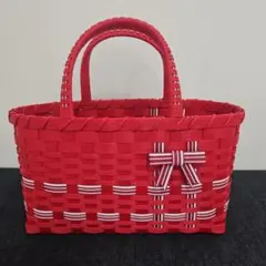 クラフトバンド かご バッグ リボン ハンドメイド 2点セット エコ