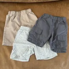 キッズ用ハーフパンツ 3枚セット 80cm 90cm 100cm