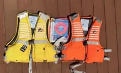 キッズ用　反射材付きライフジャケット 2色セット　LLサイズ