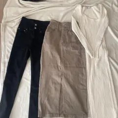 3点まとめ売りレデイースS XSハイウエストパンツタイトスカートギャル夜職キャバ