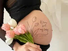 【春大人気デザイン♡】マタニティペイントシール/マタニティフォト