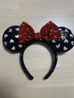 ミニーマウスカチューシャ ハート模様