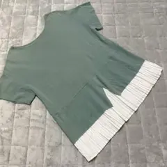 TITE in the store バックプリーツ 切り替えカットソー グリーンのサムネイル