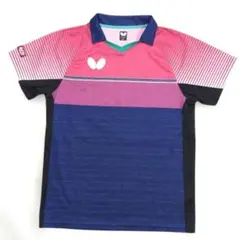 美品Butterflyバタフライ ユニフォーム ブライトアームシャツ ユニM