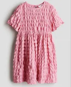 H&M ピンク フリル 半袖ワンピース 110/115