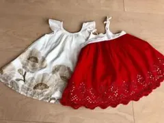 ワンピース  チュニック  レース  80  2枚セット