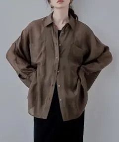 エトル etoll Dolman over sheer shirt シアーシャツのサムネイル