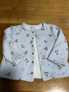 ラルフローレン　カーディガン12M 80㎝　水色　ベアー