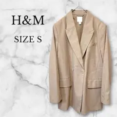 H&M テーラードジャケット　綺麗め　カジュアル　ベージュ シンプル 上品 無地
