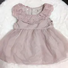 プティマイン　 ピンク レース付きワンピース