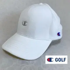 チャンピオンゴルフ Champion 秋冬フリース シンプル キャップ（白）