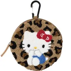 ラスト1点☆サンリオ ハローキティ レオパード柄サガラサークルポーチ カラビナ付