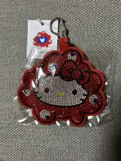 関西万博　サンリオ　ハローキティ　ミャクミャクキラキラレザーキーホルダー　大阪