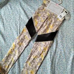 ⑥GUNZETuchéヨガレギンス　10分丈レギンス　メッシュ切り替え　Mサイズ